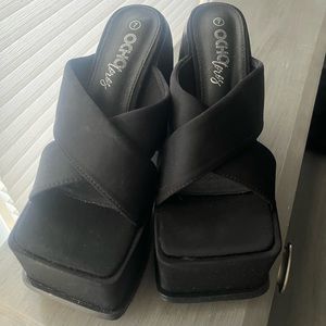 Dolls Kill Black Platform Heels